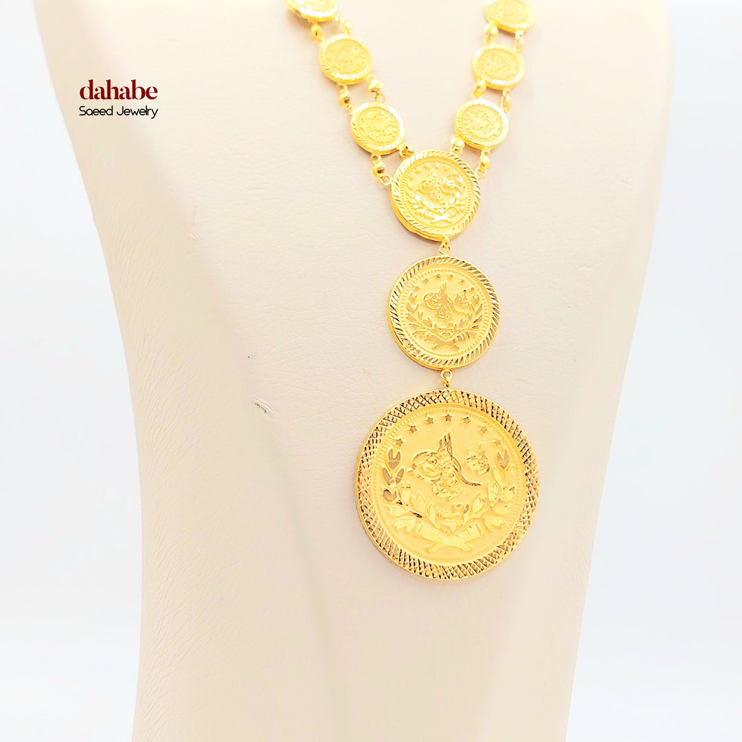21K Gold Ottoman Medallion Necklace