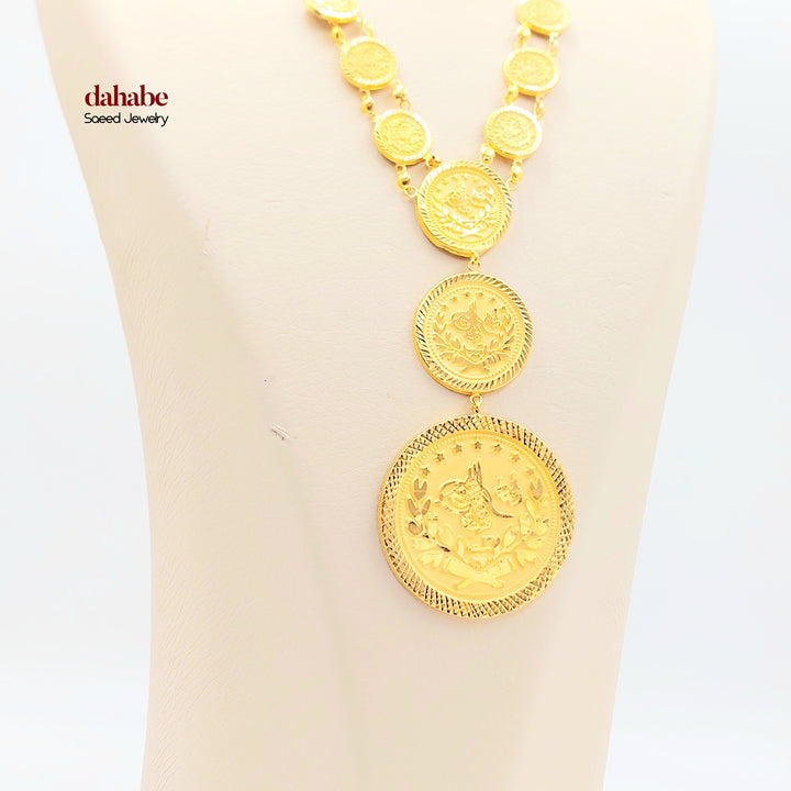 21K Gold Ottoman Medallion Necklace