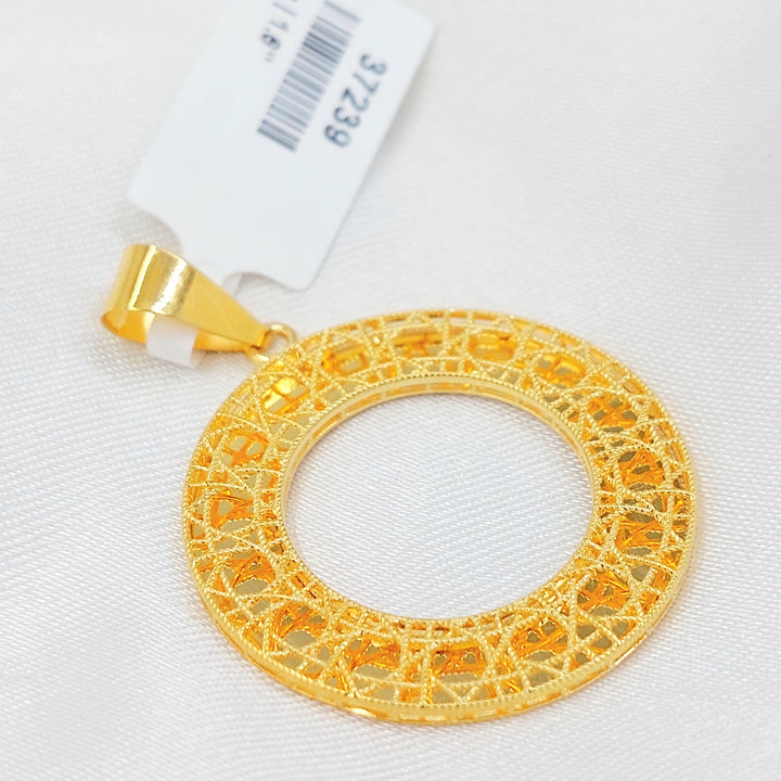 Deluxe Rounded Pendant Made of 21K Gold by Saeed Jewelry 