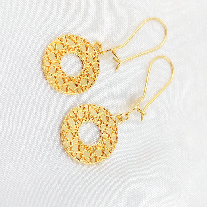 Deluxe Shankle Earrings Made of 21K Gold by Saeed Jewelry 