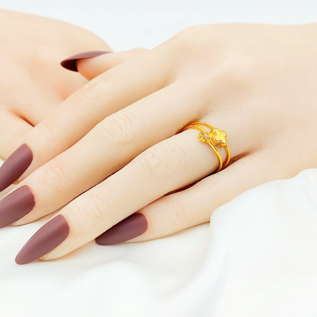 21K Gold Floral Ring