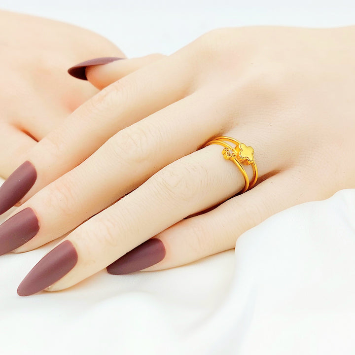 21K Gold Floral Ring