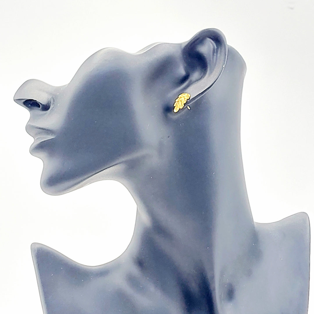 21K Gold Leaf Climber Earrings