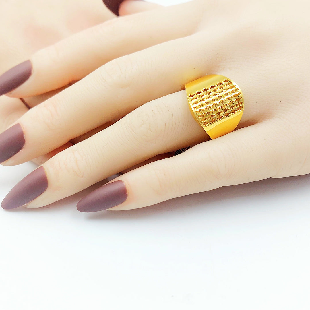 Deluxe Deluxe Ring Made of 21K Gold by Saeed Jewelry 