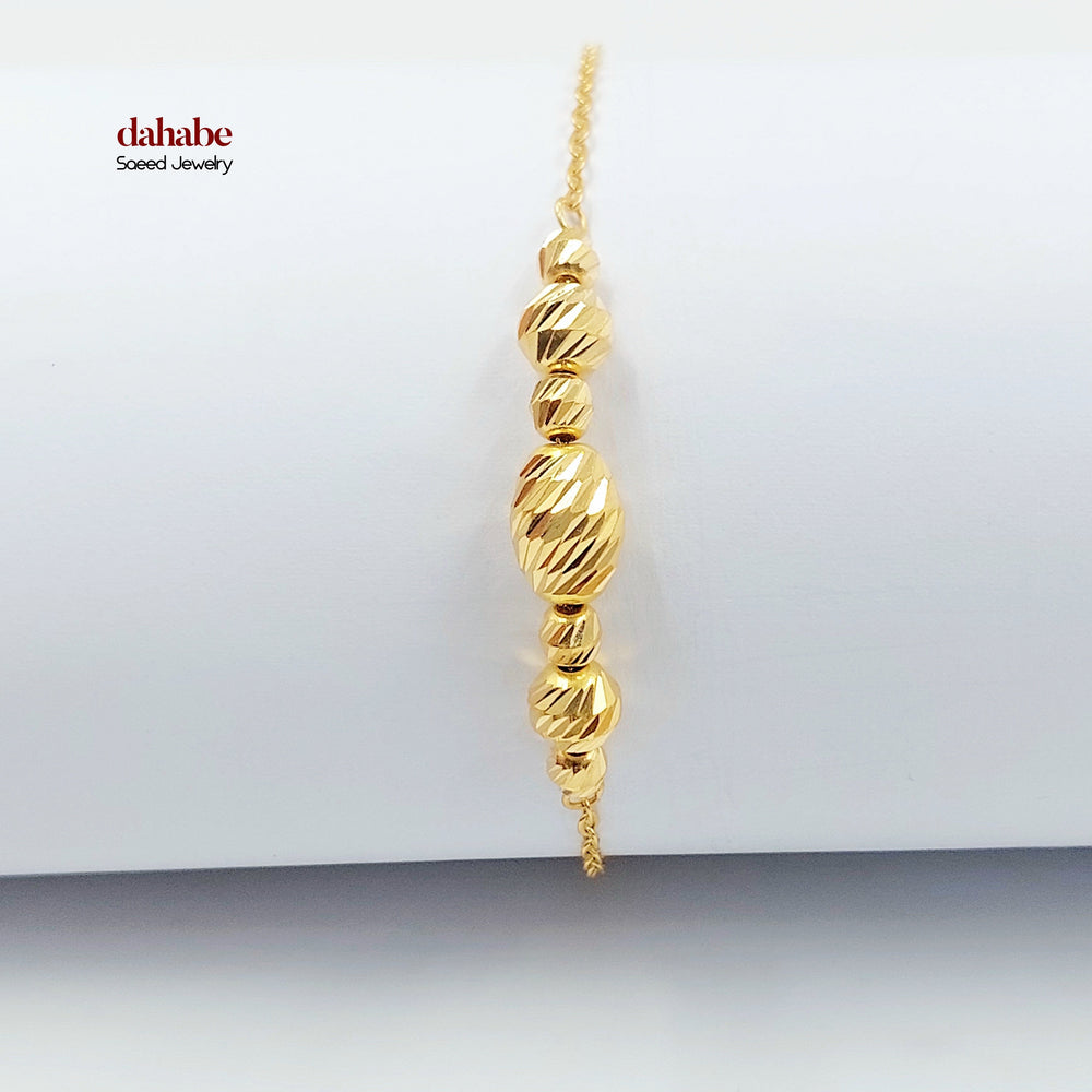 21K اسوارة طابات-مجوهرات الشيخ سعيد-Saeed Jewelry 