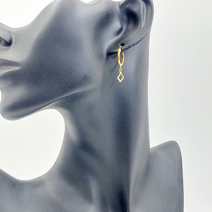 Hoop Earrings Made of 21K Gold by Saeed Jewelry 