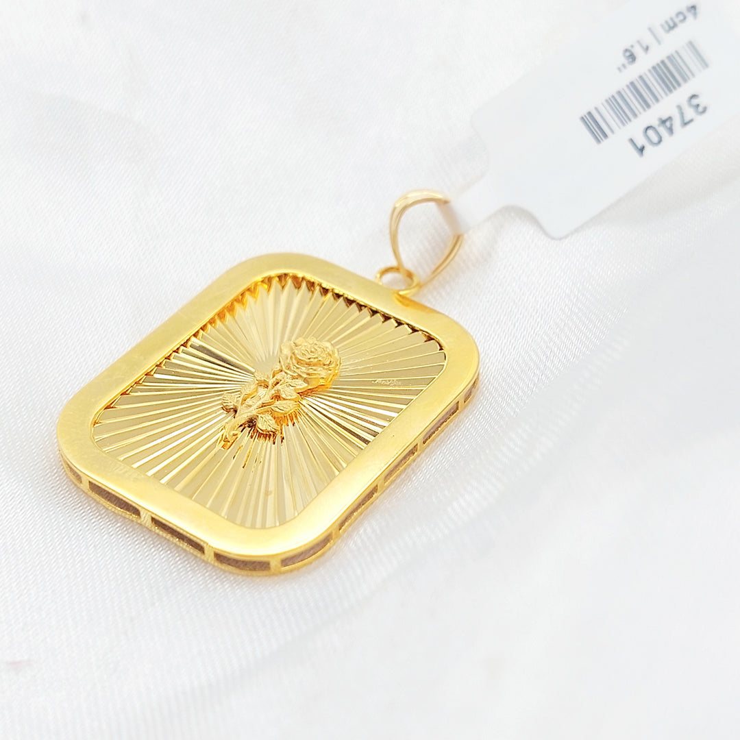 Ounce Pendant Made of 21K Gold by Saeed Jewelry 