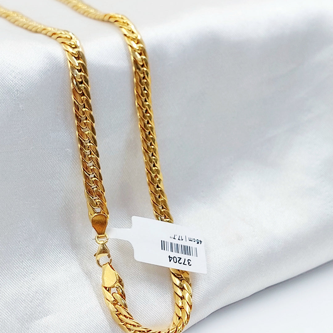 Flat Necklace Made of 21K Gold by Saeed Jewelry 