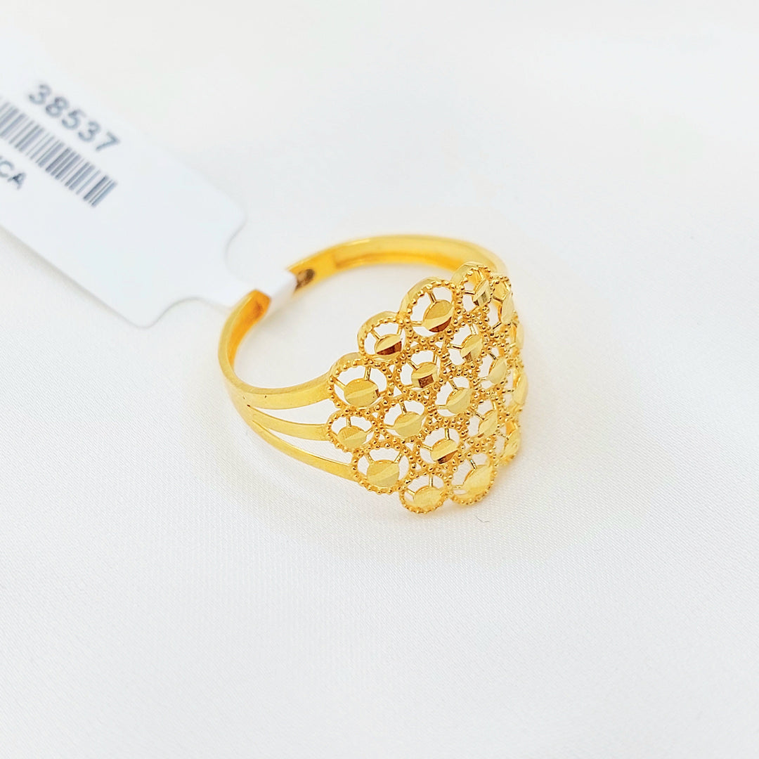 21K Gold Honeycomb Cluster Ring