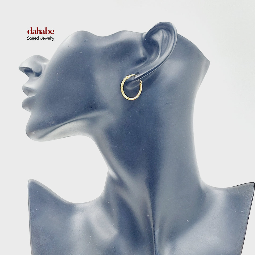 21K حلق ذبلة-مجوهرات الشيخ سعيد-Saeed Jewelry 