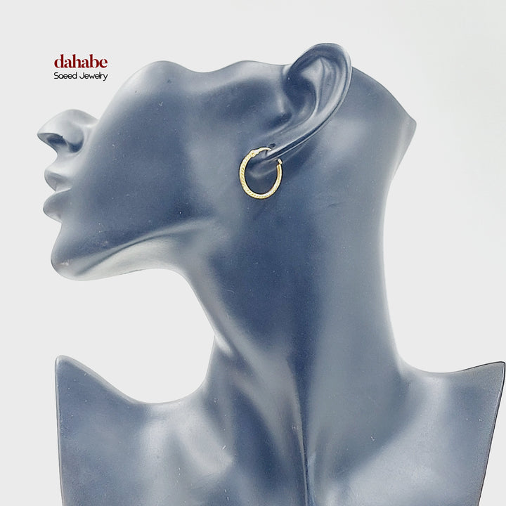 21K حلق ذبلة-مجوهرات الشيخ سعيد-Saeed Jewelry 