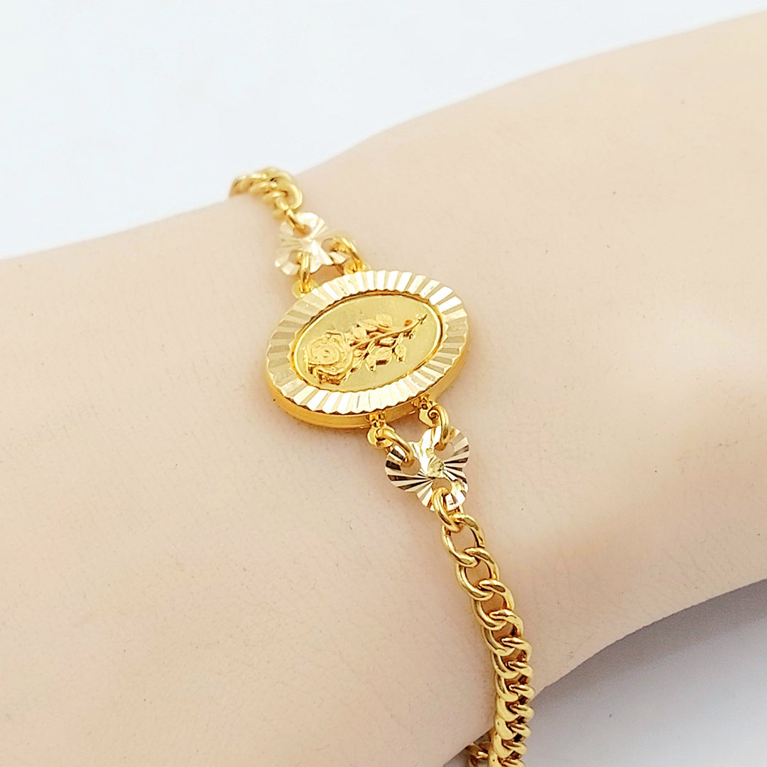 Ounce Bracelet Made of 21K Gold by Saeed Jewelry 