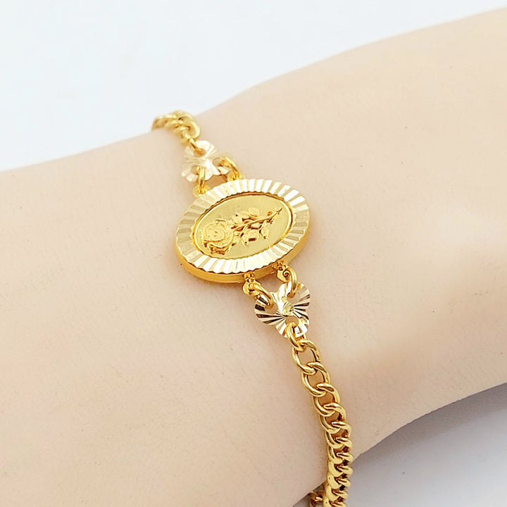 Ounce Bracelet Made of 21K Gold by Saeed Jewelry 