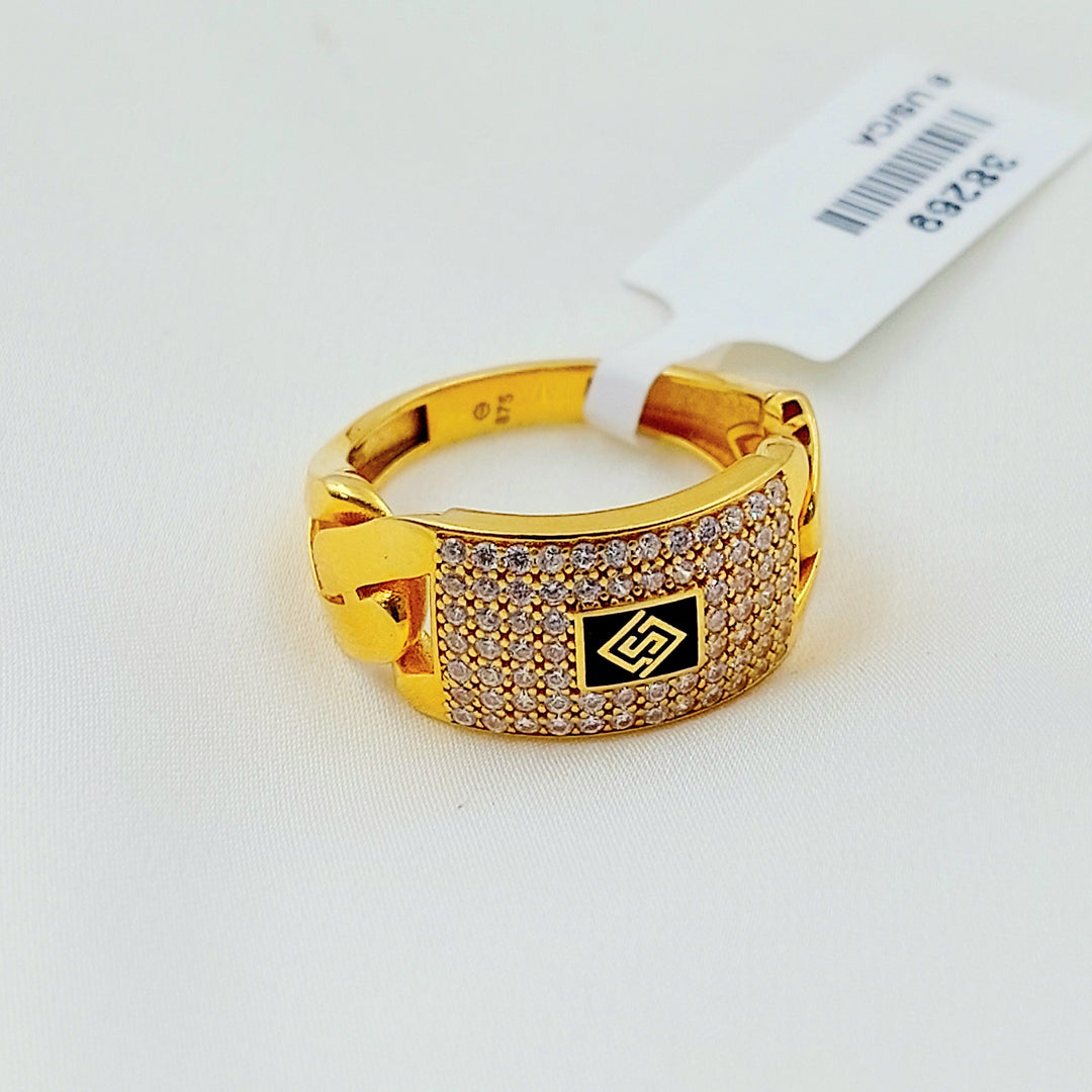 Deluxe Cuban Links Ring Made of 21K Gold by Saeed Jewelry 