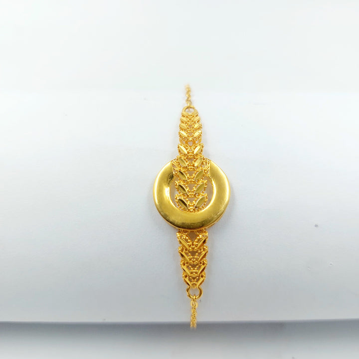 21K اسوارة ورق الشجر-مجوهرات الشيخ سعيد-Saeed Jewelry 