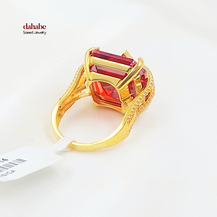 Zircon Studded Deluxe Ring