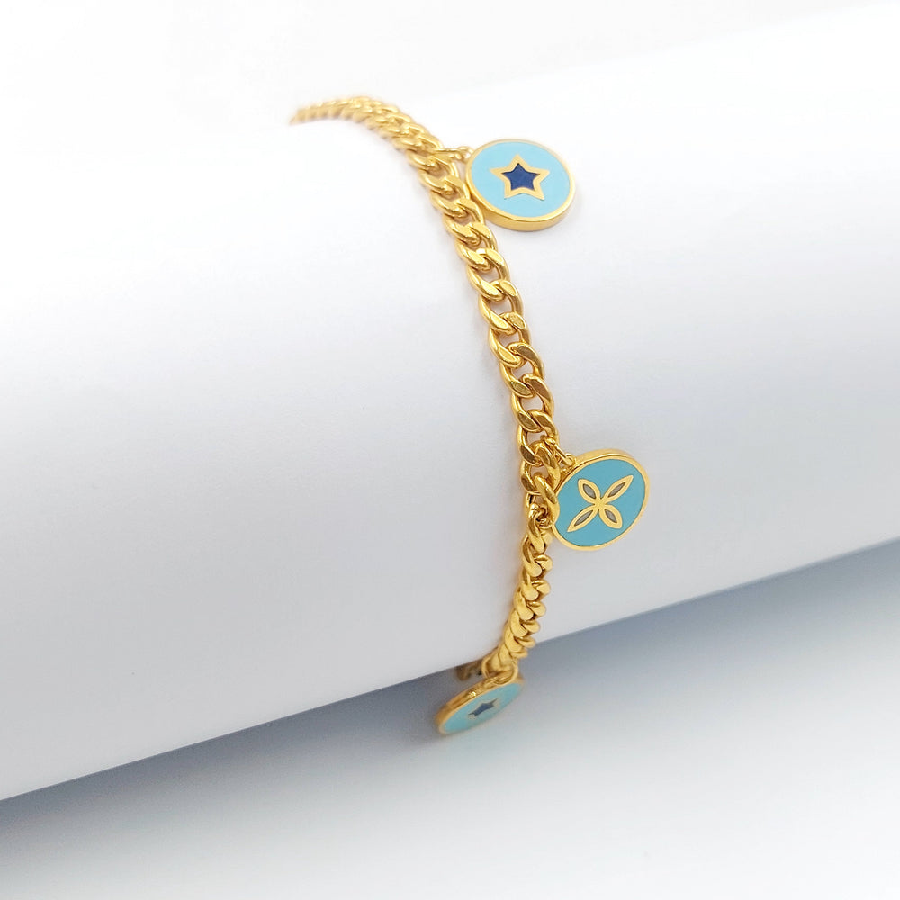 21K اسوارة دنانديش مينا-مجوهرات الشيخ سعيد-Saeed Jewelry 