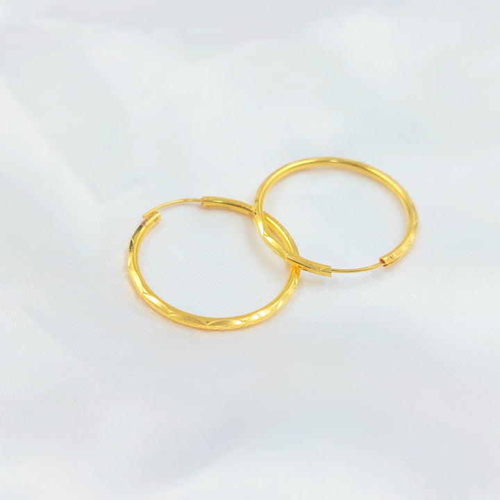 21K حلق ذبلة-مجوهرات الشيخ سعيد-Saeed Jewelry 