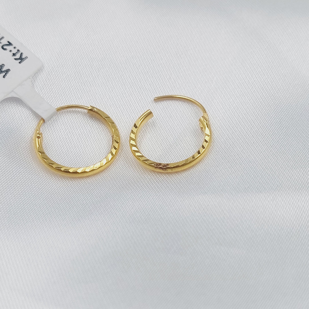 21K حلق ذبلة-مجوهرات الشيخ سعيد-Saeed Jewelry 