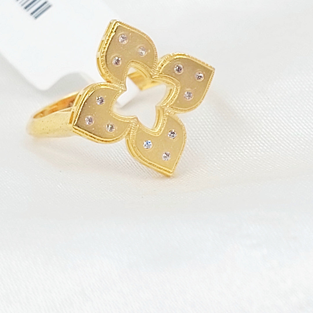Deluxe Rose Ring Made of 21K Gold by Saeed Jewelry 
