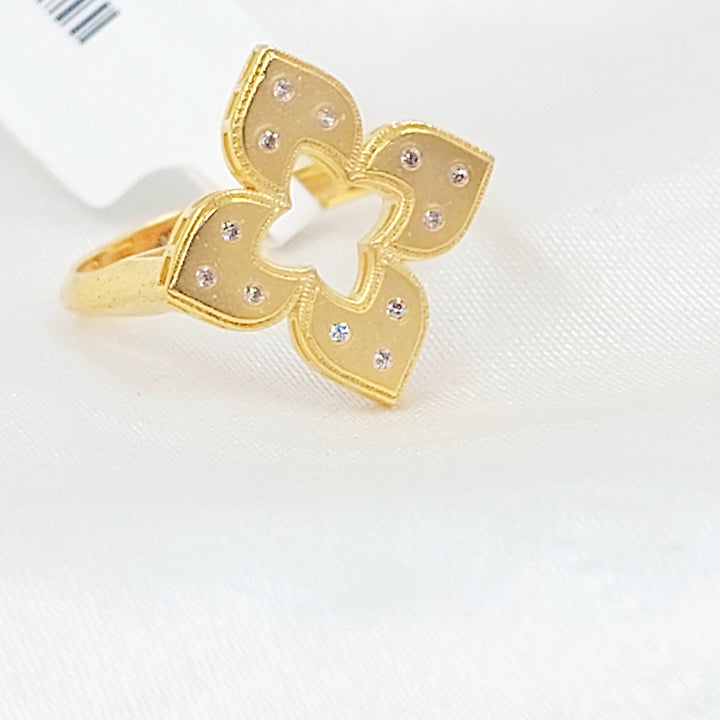 Deluxe Rose Ring Made of 21K Gold by Saeed Jewelry 