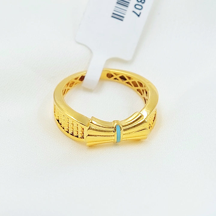21K خاتم شكلة اكسترا-مجوهرات الشيخ سعيد-Saeed Jewelry 