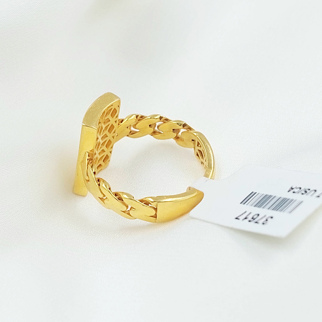 Zircon Studded Cuban Links Ring