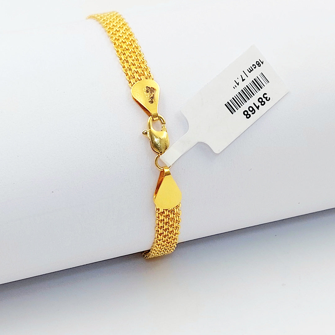 Fancy Bracelet Made of 21K Gold by Saeed Jewelry 