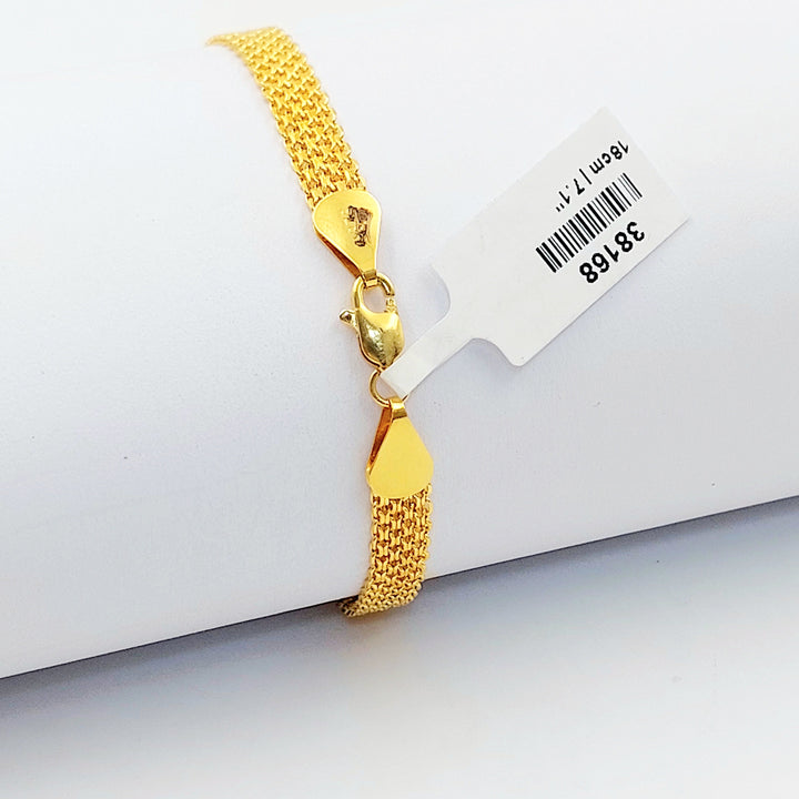 Fancy Bracelet Made of 21K Gold by Saeed Jewelry 