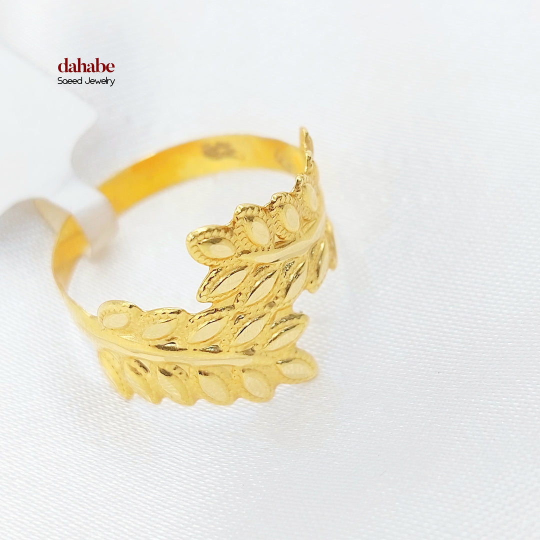 18K Gold Leaf Wrap Ring