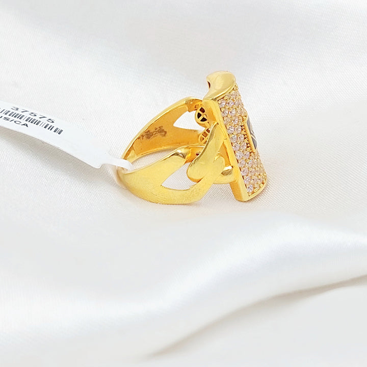 Zircon Studded Cuban Links Ring