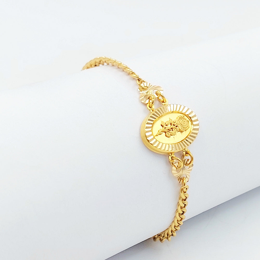 Ounce Bracelet Made of 21K Gold by Saeed Jewelry 