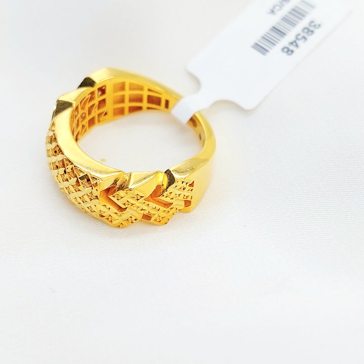21K Gold Cuban Link Ring