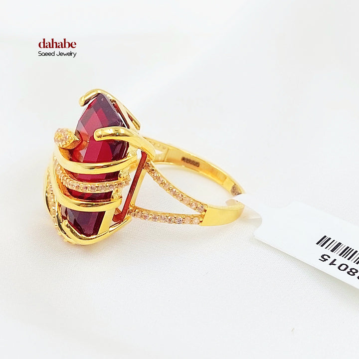 Zircon Studded Deluxe Ring
