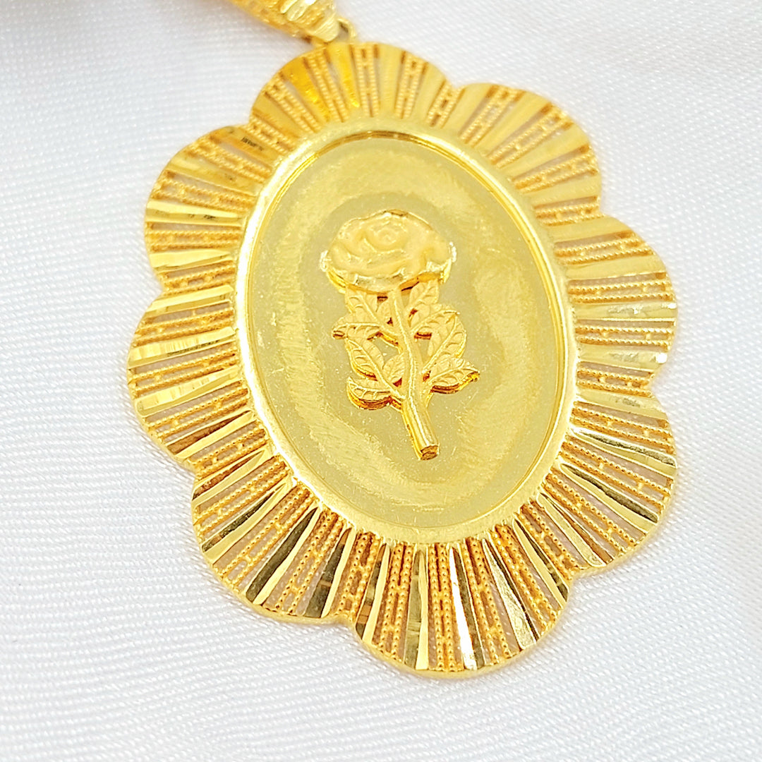 Deluxe Ounce Pendant Made of 21K Gold by Saeed Jewelry 