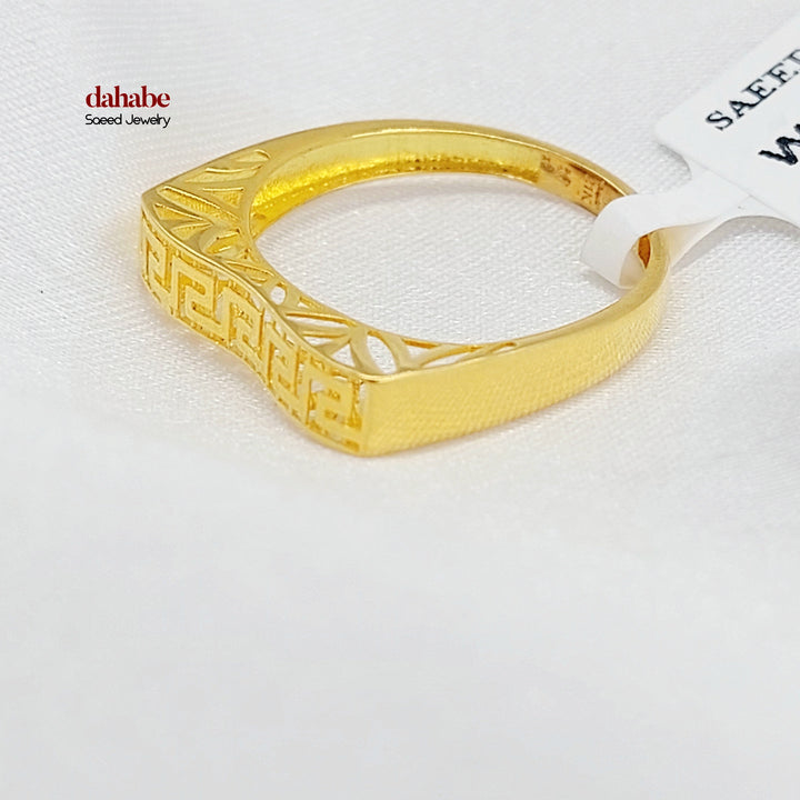 21K خاتم فيرنا-مجوهرات الشيخ سعيد-Saeed Jewelry 