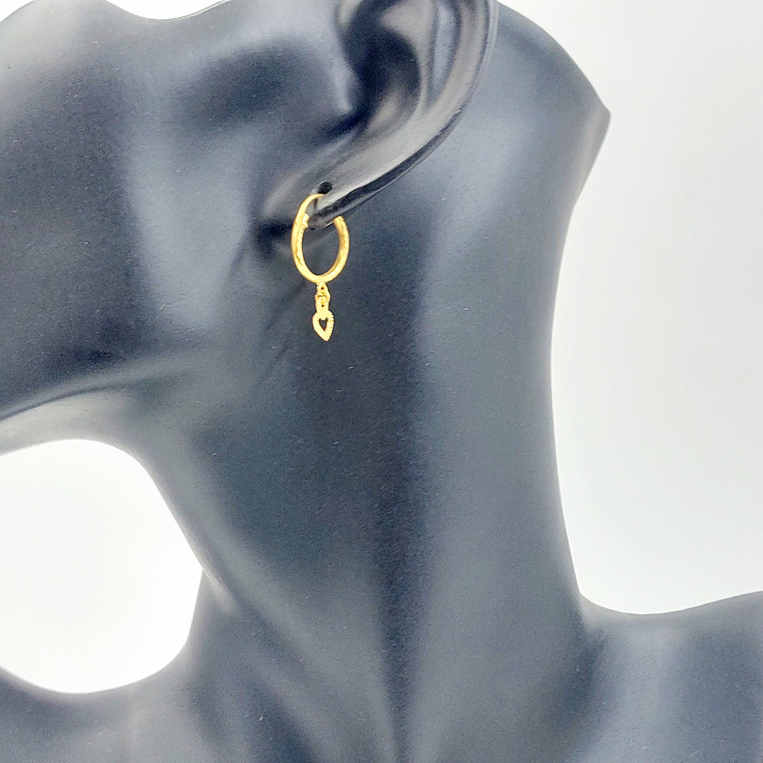 Hoop Earrings Made of 21K Gold by Saeed Jewelry 