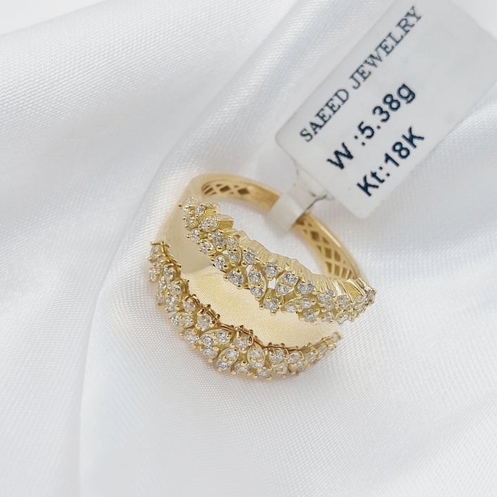 18K خاتم اكسترا مرصع-مجوهرات الشيخ سعيد-Saeed Jewelry 