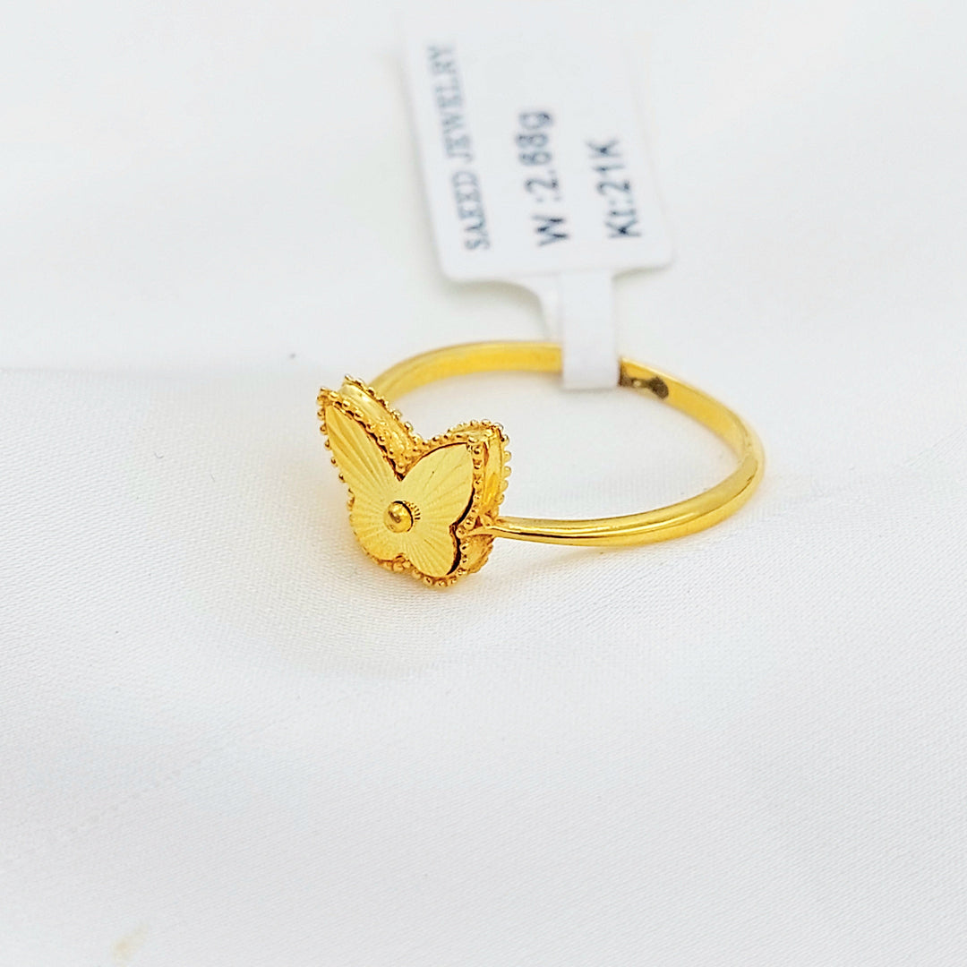 Deluxe Butterfly Ring Made of 21K Gold by Saeed Jewelry 