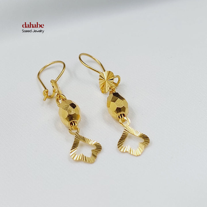21K حلق شنكل ناعم-مجوهرات الشيخ سعيد-Saeed Jewelry 