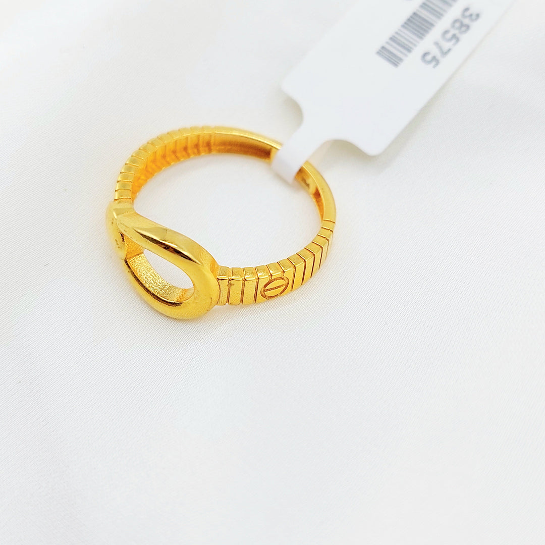 21K Gold Oval Link Ring