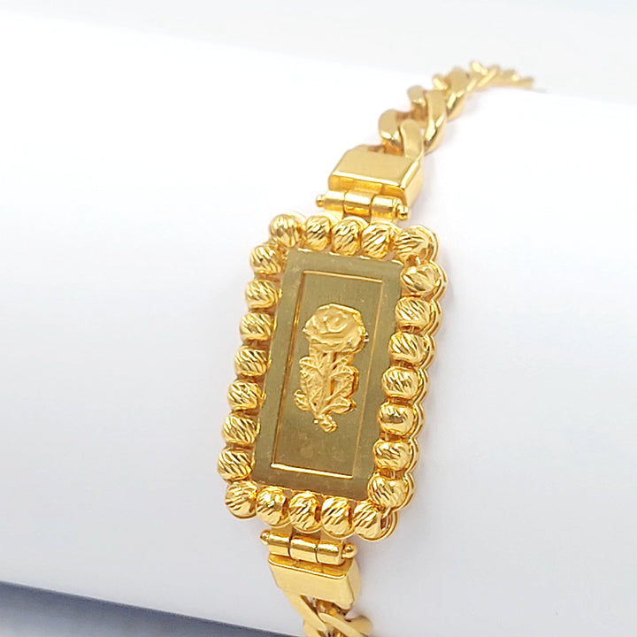 21K اسوارة اونصه طابات-مجوهرات الشيخ سعيد-Saeed Jewelry 