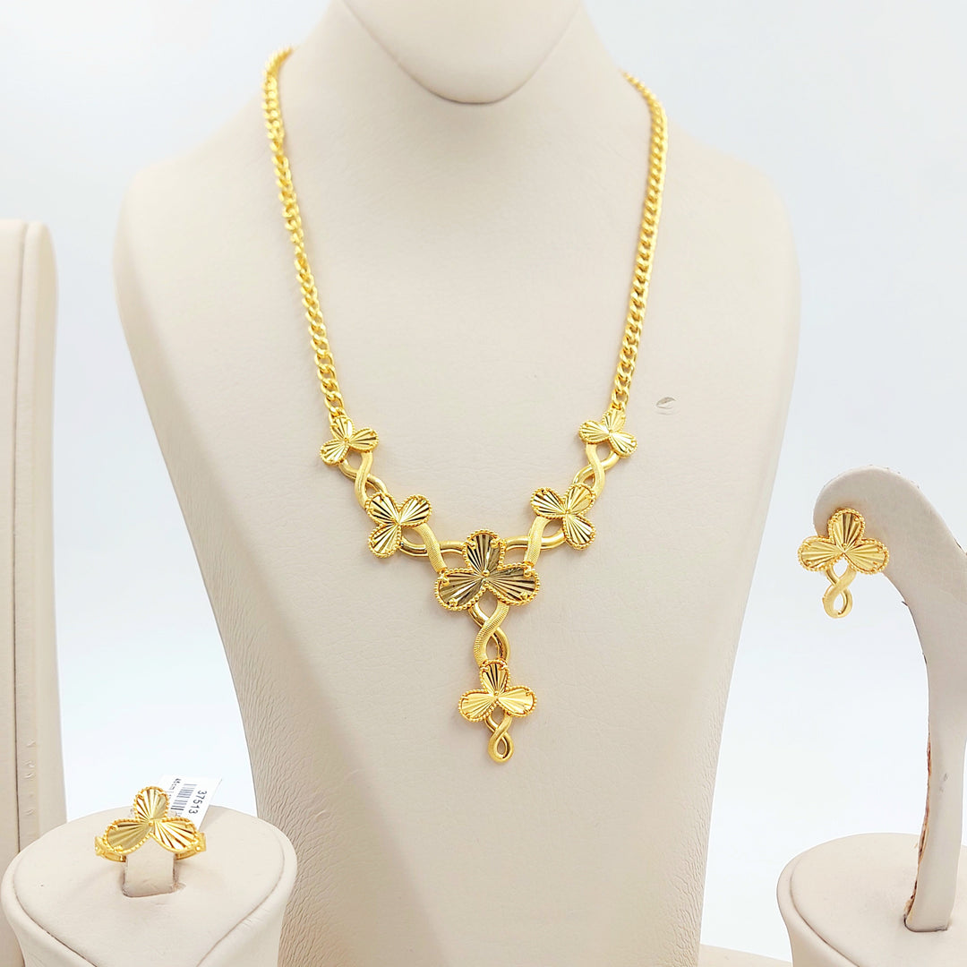 Deluxe Rose Set Made of 21K Gold by Saeed Jewelry 