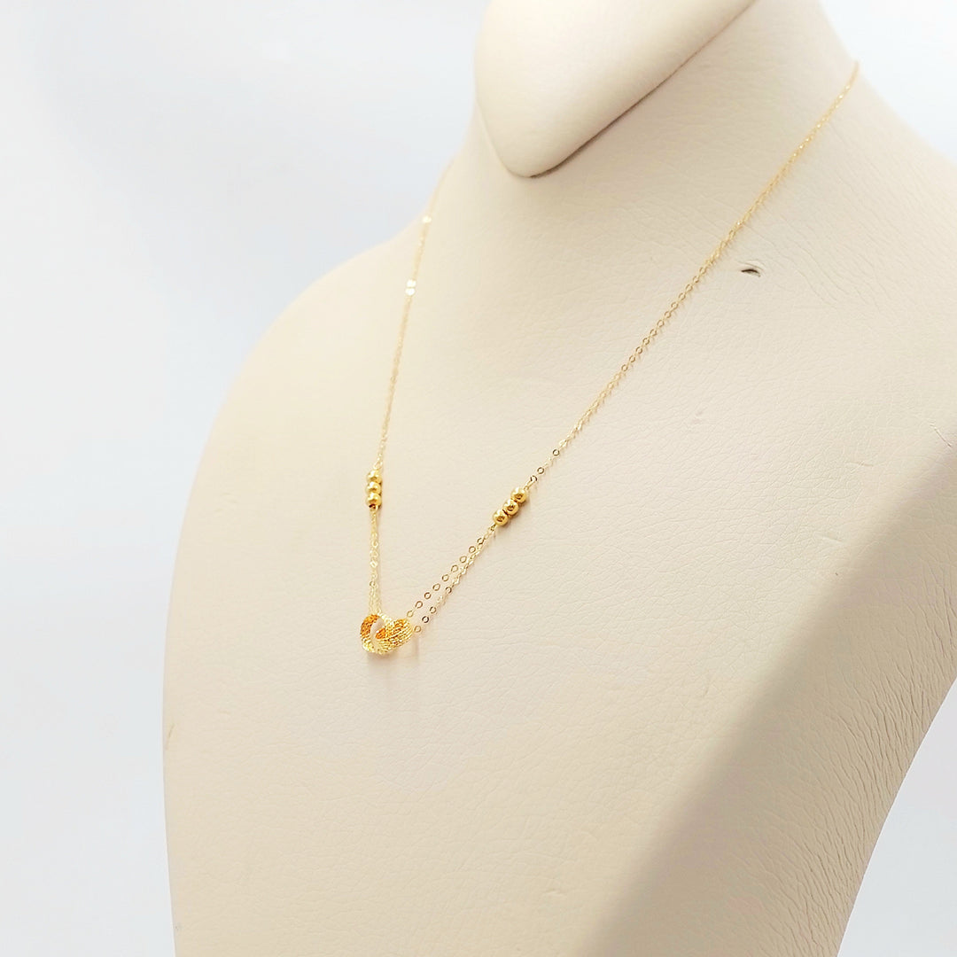 21K Gold Interlocking Circle Necklace