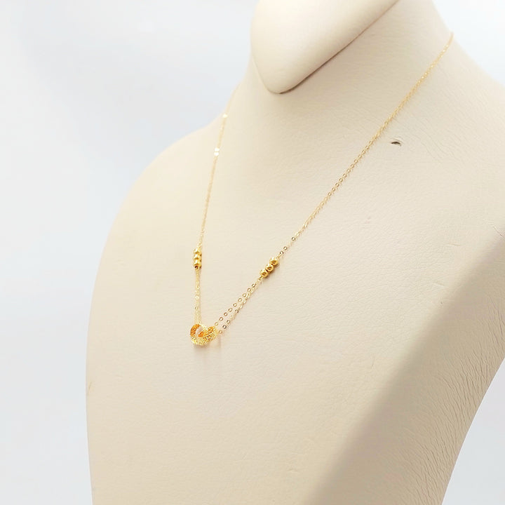 21K Gold Interlocking Circle Necklace