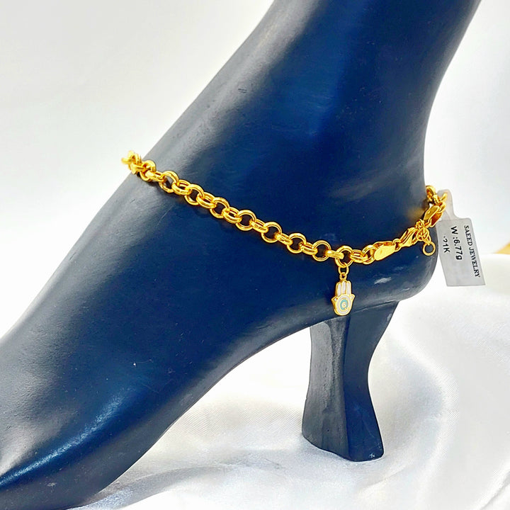 Zircon Studded Heart Anklet