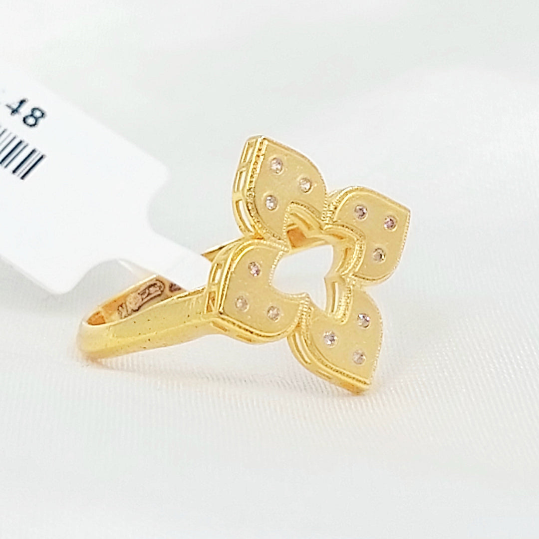 Deluxe Rose Ring Made of 21K Gold by Saeed Jewelry 