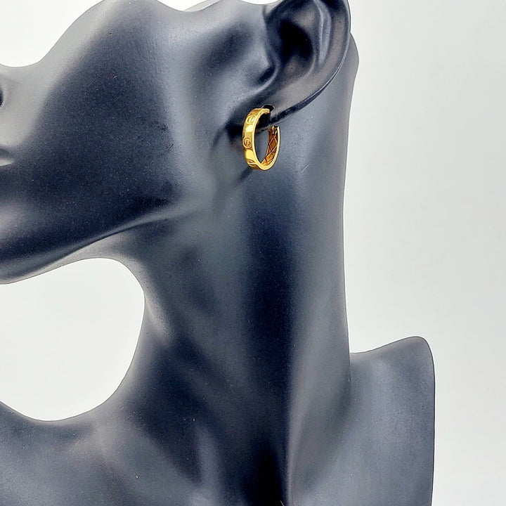 Hoop Earrings Made of 21K Gold by Saeed Jewelry 