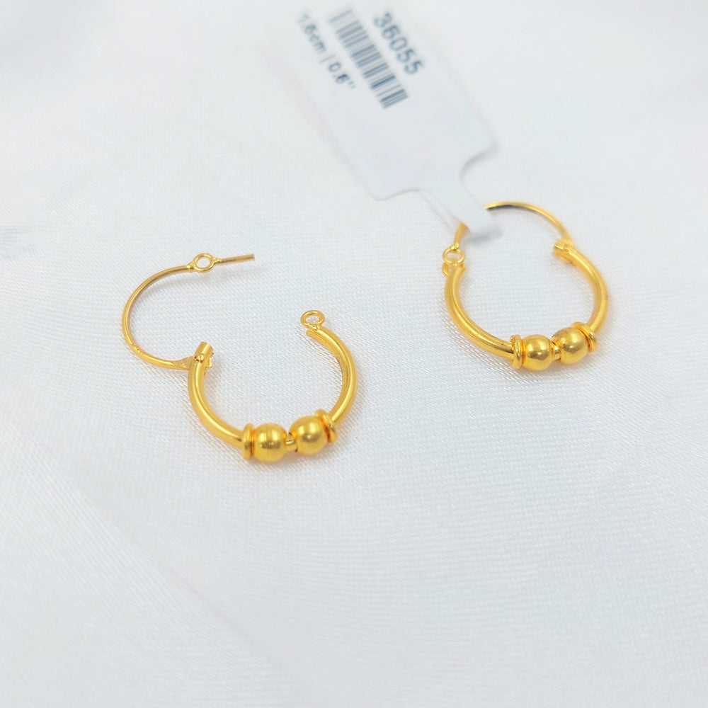 21K حلق ذبلة-مجوهرات الشيخ سعيد-Saeed Jewelry 