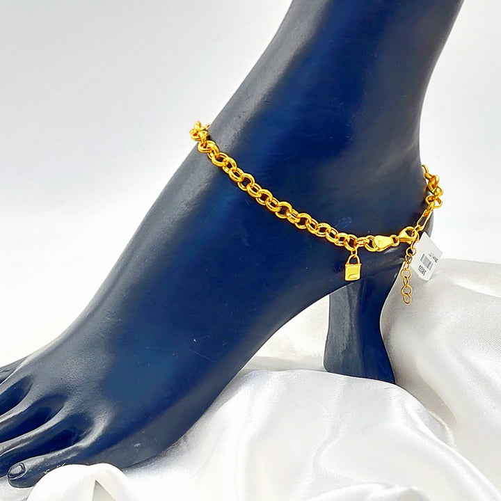 Zircon Studded Heart Anklet